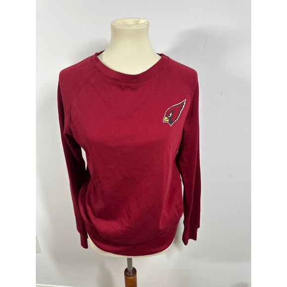 TOUCH ALYSSA MILANO Arizona Cardinals Antigua Sweatshirt M Lace Up Back Pullover - Picture 1 of 5